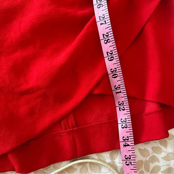 ba&sh Red Slone Lady Gathered Front Detail Sparkle  Rhinestone Shoulder Dress S - Picture 14 of 16